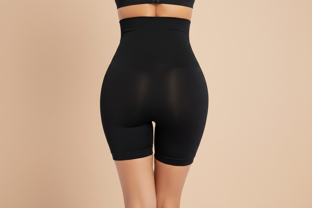 Black shorts - White model back